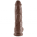 KING COCK - 10 DILDO CASTANHO COM BOLAS 25.4 CM