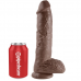 KING COCK - 10 DILDO CASTANHO COM BOLAS 25.4 CM