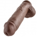 KING COCK - 11 DILDO CASTANHO COM BOLAS 28 CM