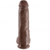 KING COCK - 11 DILDO CASTANHO COM BOLAS 28 CM