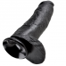 KING COCK - 12 DILDO PRETO COM BOLAS 30.48 CM