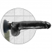 KING COCK - DILDO VIBRANTE COM TESTÍCULOS 23 CM PRETO