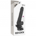 BASECOCK - VIBRADOR REALISTA CONTROLE REMOTO PRETO  COM TESTÍCULOS 19,5CM