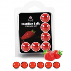 SECRETPLAY - CONJUNTO 6 BOLAS BRASILEIRAS MORANGO