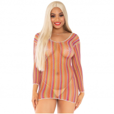 LEG AVENUE - ZIGZAG MINI VESTIDO MULTICOLOR TAMANHO ÚNICO
