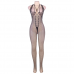 QUEEN LINGERIE - HALTER NECK E OPEN BACK BODYSTOCKING S/L