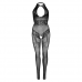 LEG AVENUE - SEAMLESS FISHNET BODYSTOCKING TAMANHO ÚNICO - PRETO