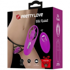 PRETTY LOVE - ESTIMULADOR DE COELHO SELVAGEM PARA CALAS COM CONTROLE REMOTO LILAC