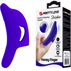 PRETTY LOVE - DELPHINI PODEROSO ESTIMULADOR DE DEDO AZUL ESCURO