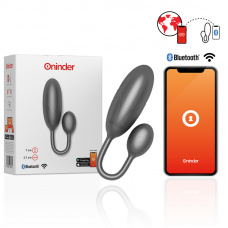 ONINDER - OVO VIBRATÓRIO DENVER PRETO 7 X 2,7 CM APLICATIVO GRATUITO