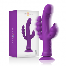 INTENSE - VIBRADOR DE SILICONE CASANOVA COELHO TRIPLO MOTOR ROXO