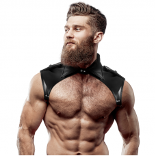 FETISH SUBMISSIVE ATTITUDE - ARNÊS DE PESCOO DE COURO ECO AJUSTVEL BRIGADA MASCULINA