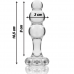 NEBULA SERIES BY IBIZA - MODELO 1 PLUG VIDRO BOROSILICADO 10,7 X 3 CM TRANSPARENTE