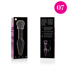 NEBULA SERIES BY IBIZA - MODELO 7 ANAL PLUG VIDRO BOROSILICADO 13,5 X 3 CM ROSA