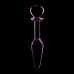 NEBULA SERIES BY IBIZA - MODELO 7 ANAL PLUG VIDRO BOROSILICADO 13,5 X 3 CM ROSA