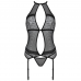 PASSION - SATARA CORSET LINHA ERÓTICA PRETO L/XL