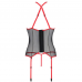 PASSION - SATARA CORSET LINHA ERÓTICA VERMELHO S/M