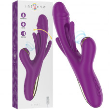 INTENSE - ATENEO VIBRADOR MULTIFUNÇÃO RECARREGÁVEL 7 VIBRAÇÕES COM LÍNGUA OSCILANTE E SUCÇÃO ROXA