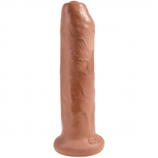 KING COCK - PÊNIS REALÍSTICO SEM CORTES 17.8 CM CARAMELO