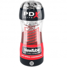 PDX ELITE - STROKER VIEWTUBE 2 COMPRESSO ESPIRAL TRANSPARENTE