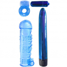 CLASSIX - KIT PARA CASAIS COM ANEL, BAINHA E BALAS AZUIS