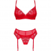 OBSESSIVE - CONJUNTO INGRIDIA DUAS PEAS CROTCHLESS VERMELHO XS/S