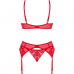 OBSESSIVE - CONJUNTO INGRIDIA DUAS PEAS CROTCHLESS VERMELHO XS/S