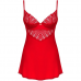 OBSESSIVE - INGRIDIA CHEMISE & TANGA RED XL/XXL