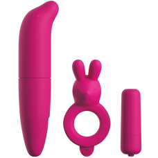 CLASSIX - KIT PARA CASAIS COM ANEL, BALA E ESTIMULADOR ROSA