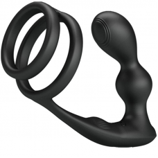 PRETTY LOVE - ANEL PARA PÊNIS MARSHALL COM PLUG ANAL VIBRATÓRIO COM CONTROLE REMOTO