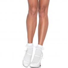 LEG AVENUE - MEIAS DE RENDA BRANCA