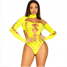 LEG AVENUE - BODYSUIT SEM EMENDA COM TANGA AMARELO