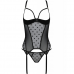 PASSION - MARINA CORSET & TANGA PRETA S/M