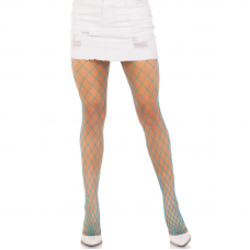 LEG AVENUE - MEIA-CALA DIAMOND FISHNNET AZUL