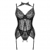 LIVCO CORSETTI FASHION - COLEO GIELLANDRA FOR THE SENSES CORSET + CALCINHA PRETA