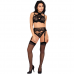 LIVCO CORSETTI FASHION - MAJALESA LC 90526 SUTI + CINTA LIGA + CALCINHA PRETA L/XL
