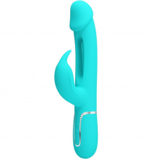 PRETTY LOVE - VIBRADOR COELHO DEJON 3 EM 1 MULTIFUNO AQUA VERDE